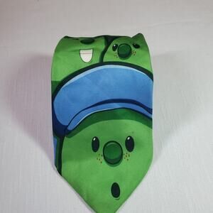 Eagles Wings Mens Silk Necktie Green Character Novelty Suit Dress Tie Classic